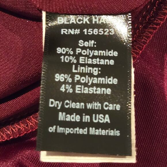 Black Halo NWT Arlo Dark Red Berry Velvet Draped Cocktail Mini Dress, Size 4 - Picture 10 of 12